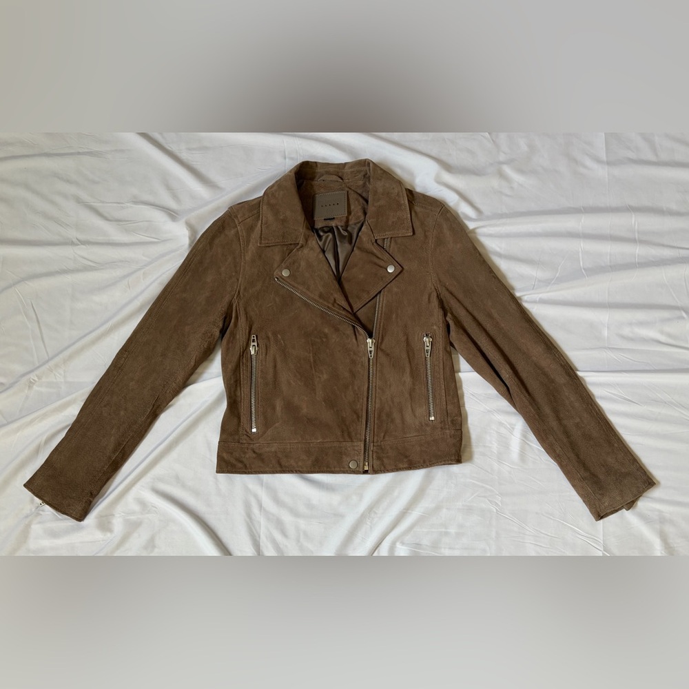 Blank NYC Tan Suede Leather Jacket
